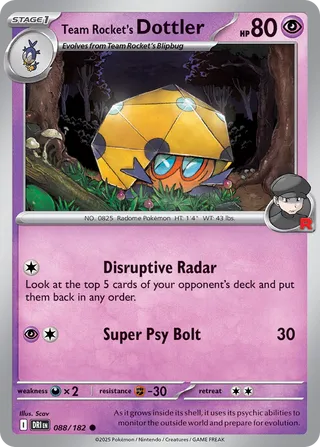 088/182 Team Rocket's Dottler