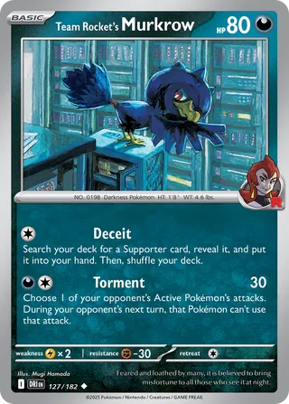 127/182 Team Rocket's Murkrow