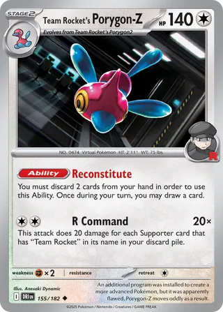 155/182 Team Rocket's Porygon-Z