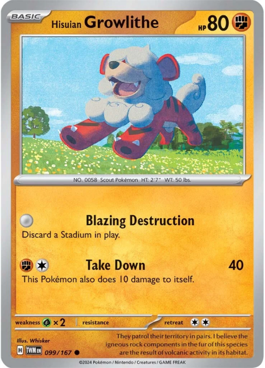 099/167 Hisuian Growlithe
