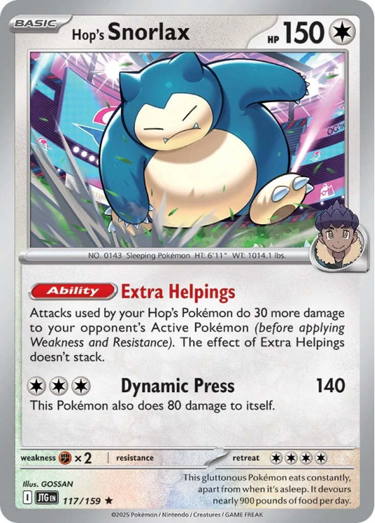 117/159 Hop's Snorlax