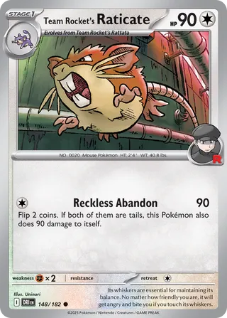148/182 Team Rocket's Raticate
