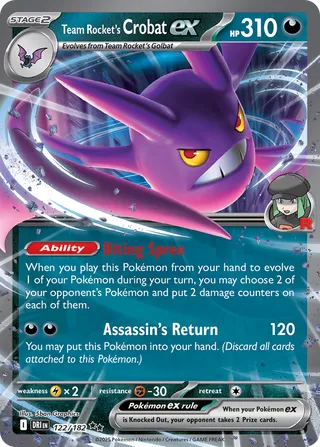 122/182 Team Rocket's Crobat ex