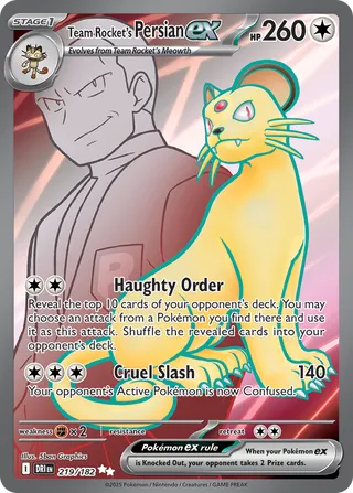219/182 Team Rocket's Persian ex