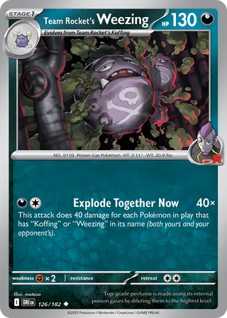 126/182 Team Rocket's Weezing