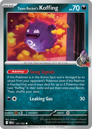 125/182 Team Rocket's Koffing