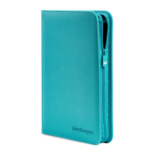 MintKeeper - 9 Pocket Premium Zip Trading Card Binder - Aqua
