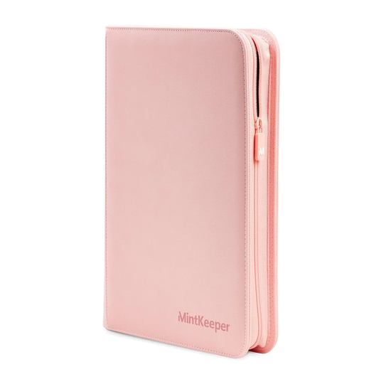 MintKeeper - 9 Pocket Premium Zip Trading Card Binder - Pink