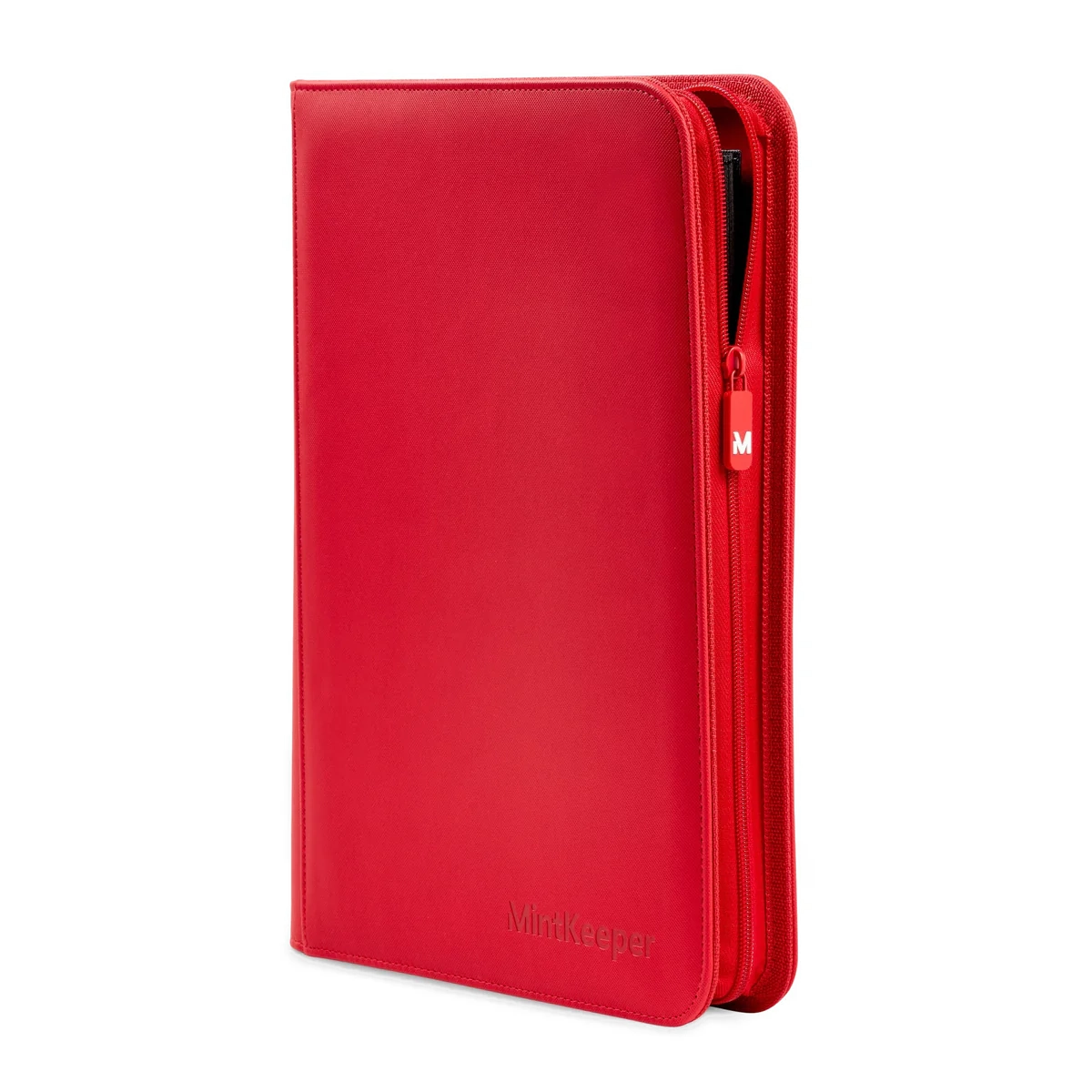 MintKeeper - 9 Pocket Premium Zip Trading Card Binder - Red
