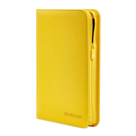 MintKeeper - 9 Pocket Premium Zip Trading Card Binder - Yellow