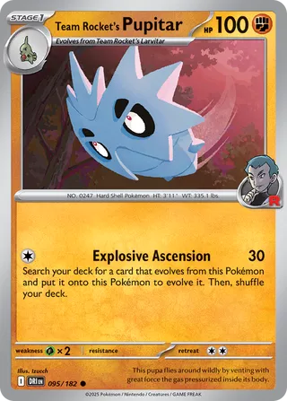 095/182 Team Rocket's Pupitar